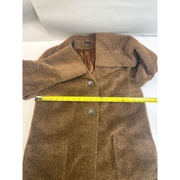 Cinzia Rocca Womens Size 6 Brown Alpaca-Wool Blend Coat Jacket Made in Italy - Picture 8 of 16